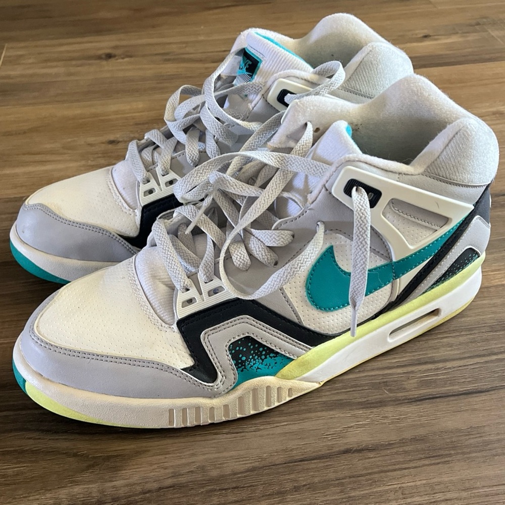 Nike Mens Air Tech Challenge 2 White Turbo Green Size 12 Andre Agassi